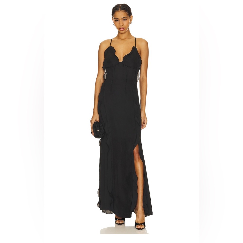 SIMKHAI Emily Maxi Dress in Black